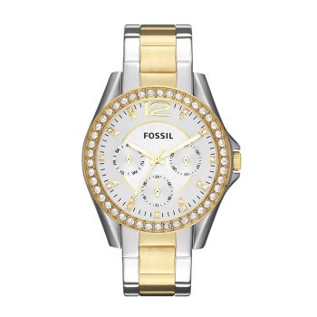 Fossil Women's Riley Multifunction Two Tone Stainless Steel Watch